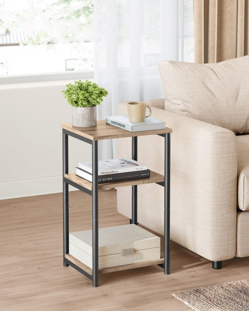 Lille sidebord med 3 niveauer og åben opbevaring, produktvisning 40 | Noreva Home