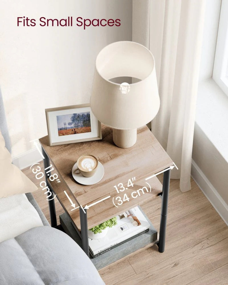 Lille sidebord med 3 niveauer og åben opbevaring, produktvisning 43 | Noreva Home