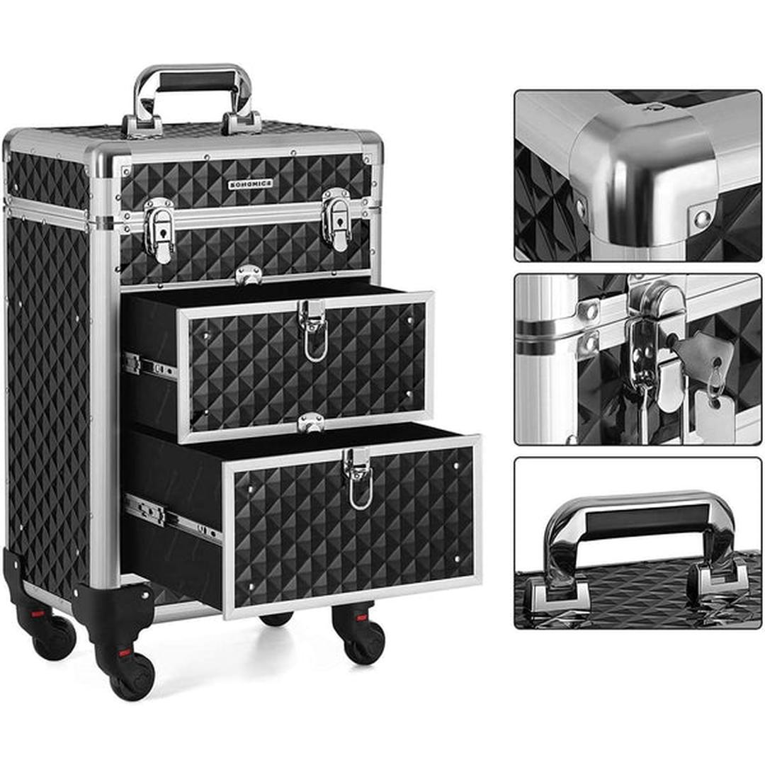 Makeup Trolley på Hjul – Kosmetikkuffert med Skuffer – produktvisning 4 | Noreva Home