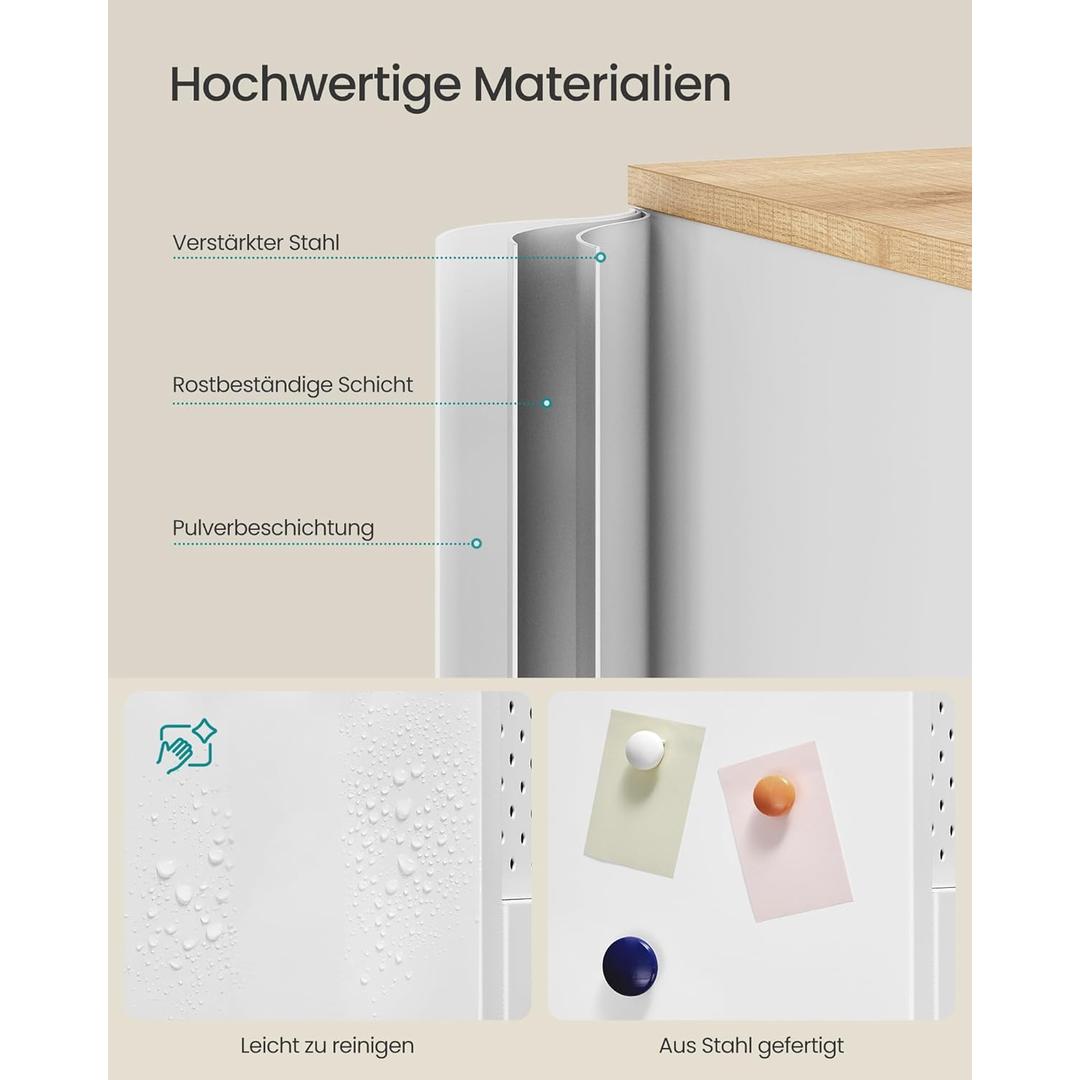 Metalskab med 4 låger – justerbar hylde – produktvisning 5 | Noreva Home
