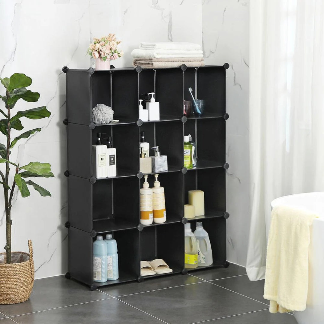 Modulopbygget kubereol i plast med 12 eller 16 kuber, produktvisning 14 | Noreva Home