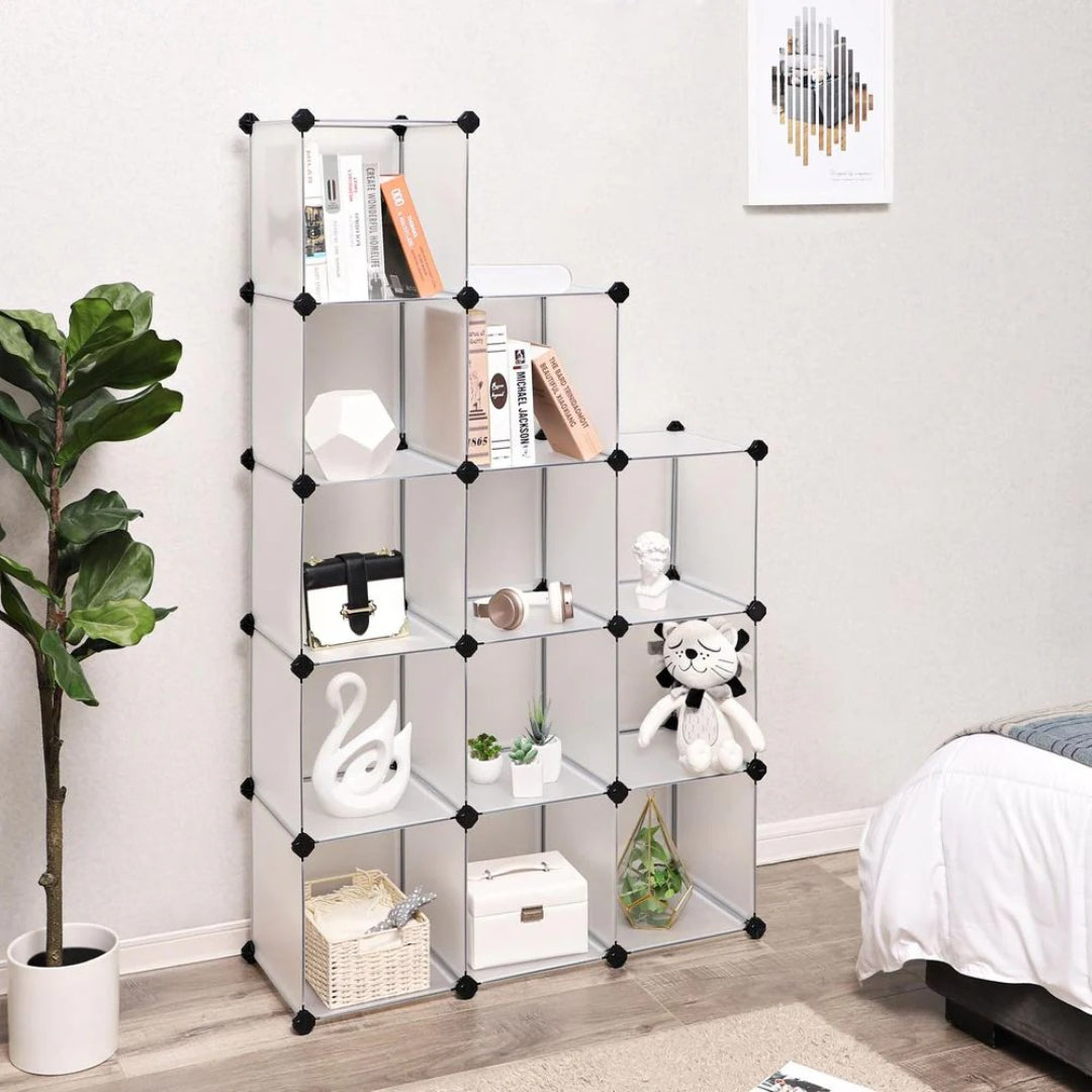 Modulopbygget kubereol i plast med 12 eller 16 kuber, produktvisning 21 | Noreva Home