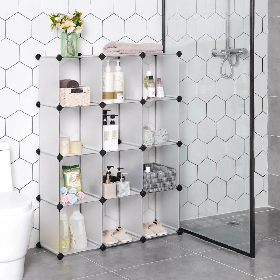 Modulopbygget kubereol i plast med 12 eller 16 kuber, produktvisning 22 | Noreva Home