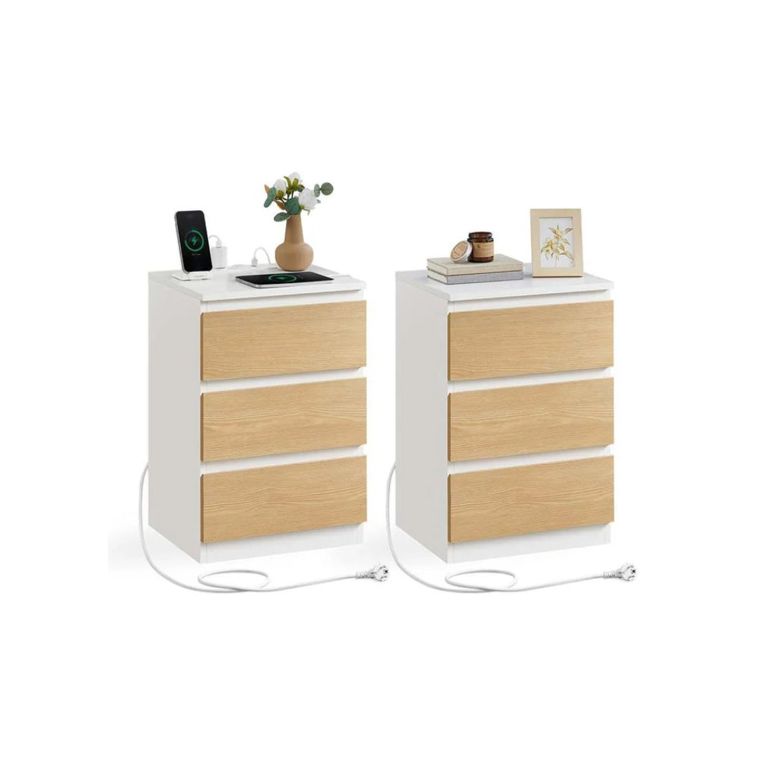 Natbord med ladestation og USB-porte – produktvisning 1 | Noreva Home