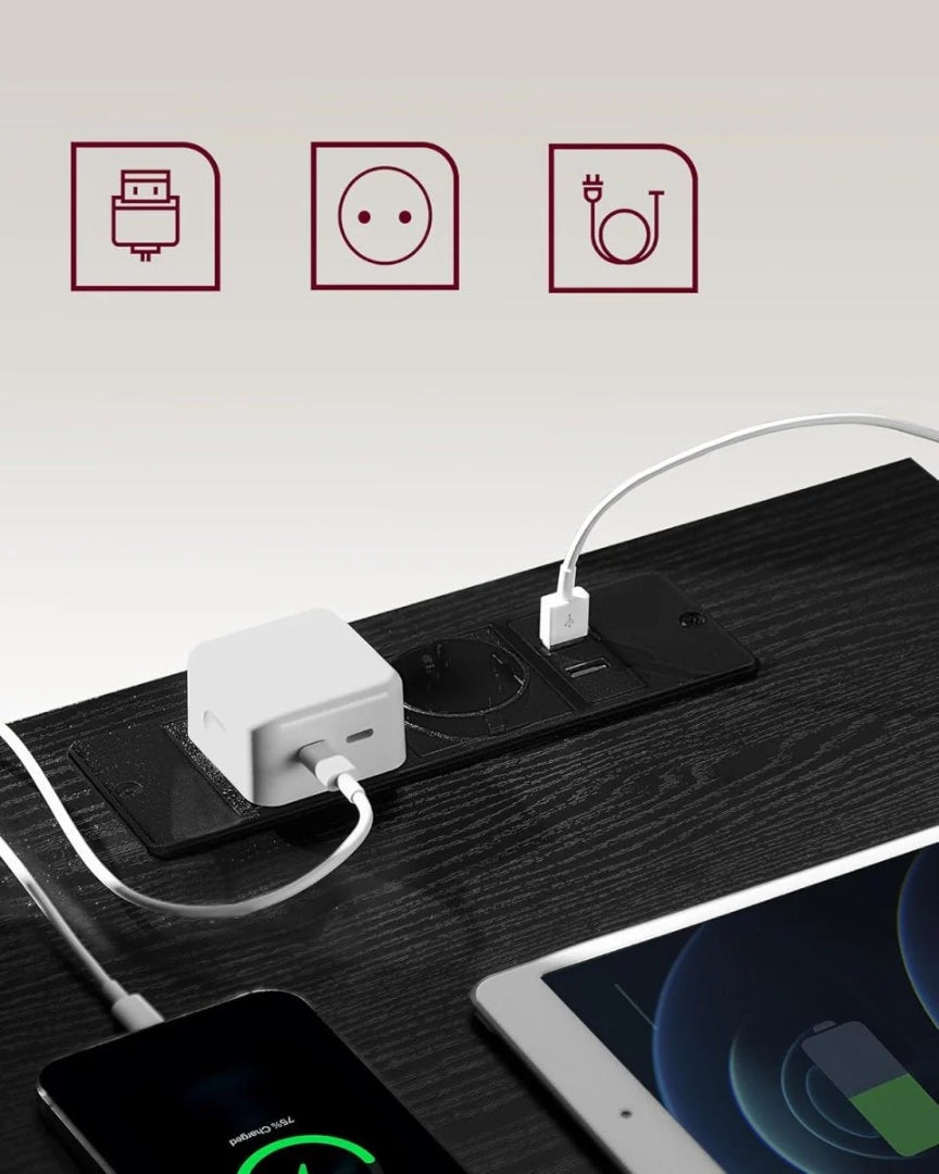 Natbord med ladestation og USB-porte – produktvisning 4 | Noreva Home