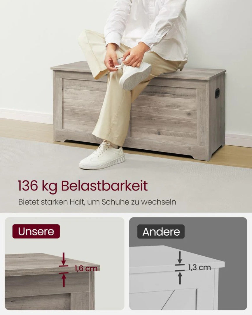 Opbevaringsbænk med låg og skjult rum – produktvisning 11 | Noreva Home