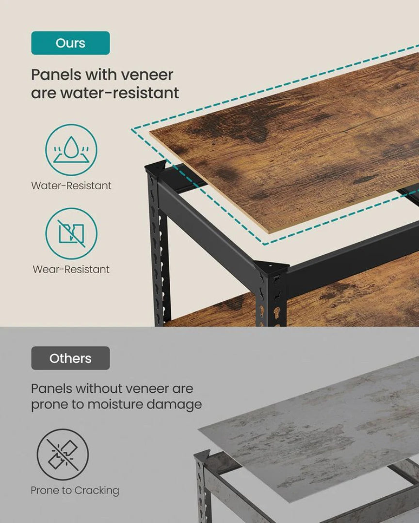 Opbevaringsreol med 5 niveauer til garage, justerbare hylder, produktvisning 4 | Noreva Home