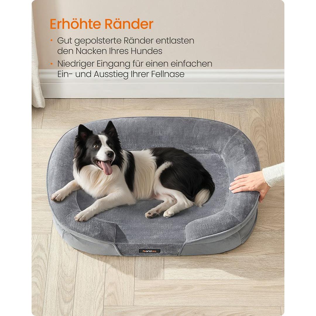 Ortopedisk hundeseng med aftageligt betræk – vandtæt og skridsikker – produktvisning 6 | Noreva Home