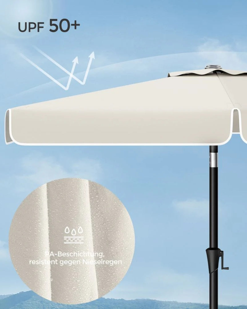 Rektangulær parasol til terrasse med tilt og UV-beskyttelse – produktvisning 10 | Noreva Home