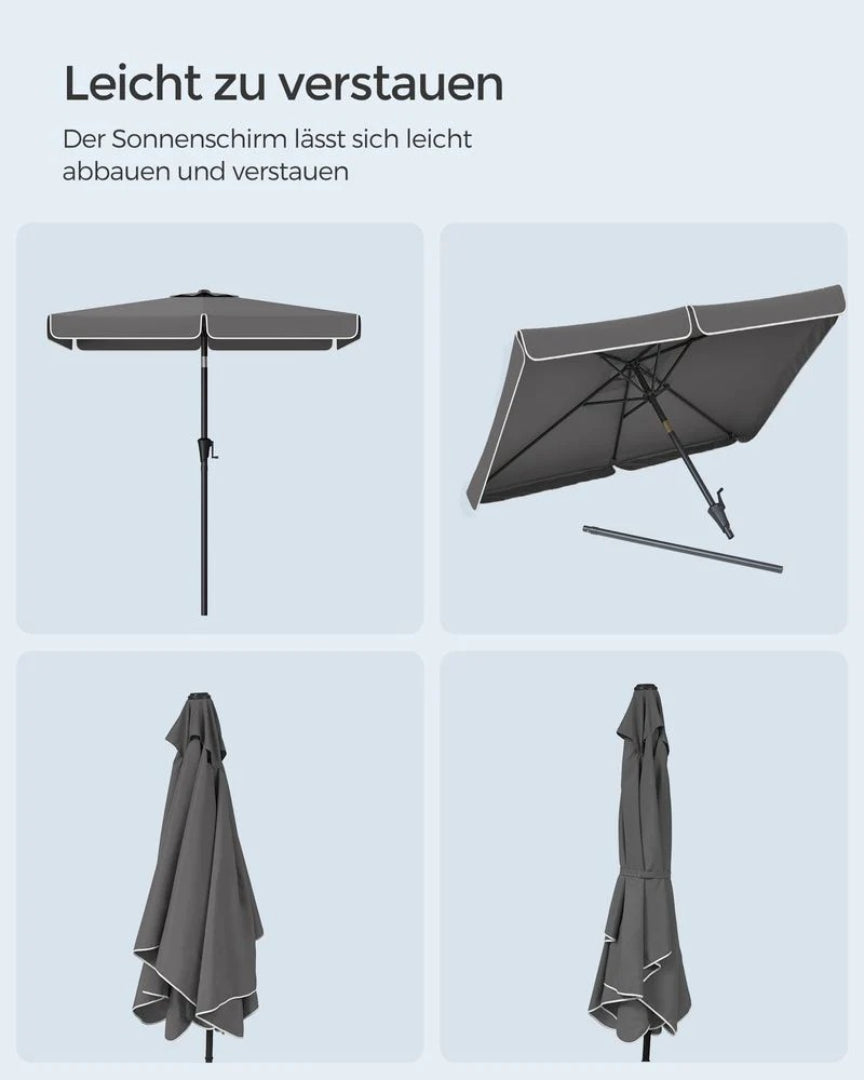 Rektangulær parasol til terrasse med tilt og UV-beskyttelse – produktvisning 14 | Noreva Home