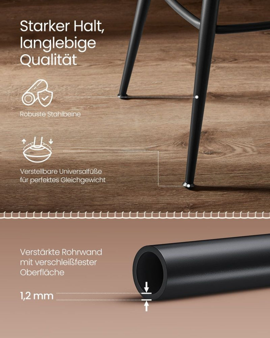 Sæt med 2 drejbare barstole i kunstlæder – produktvisning 8 | Noreva Home