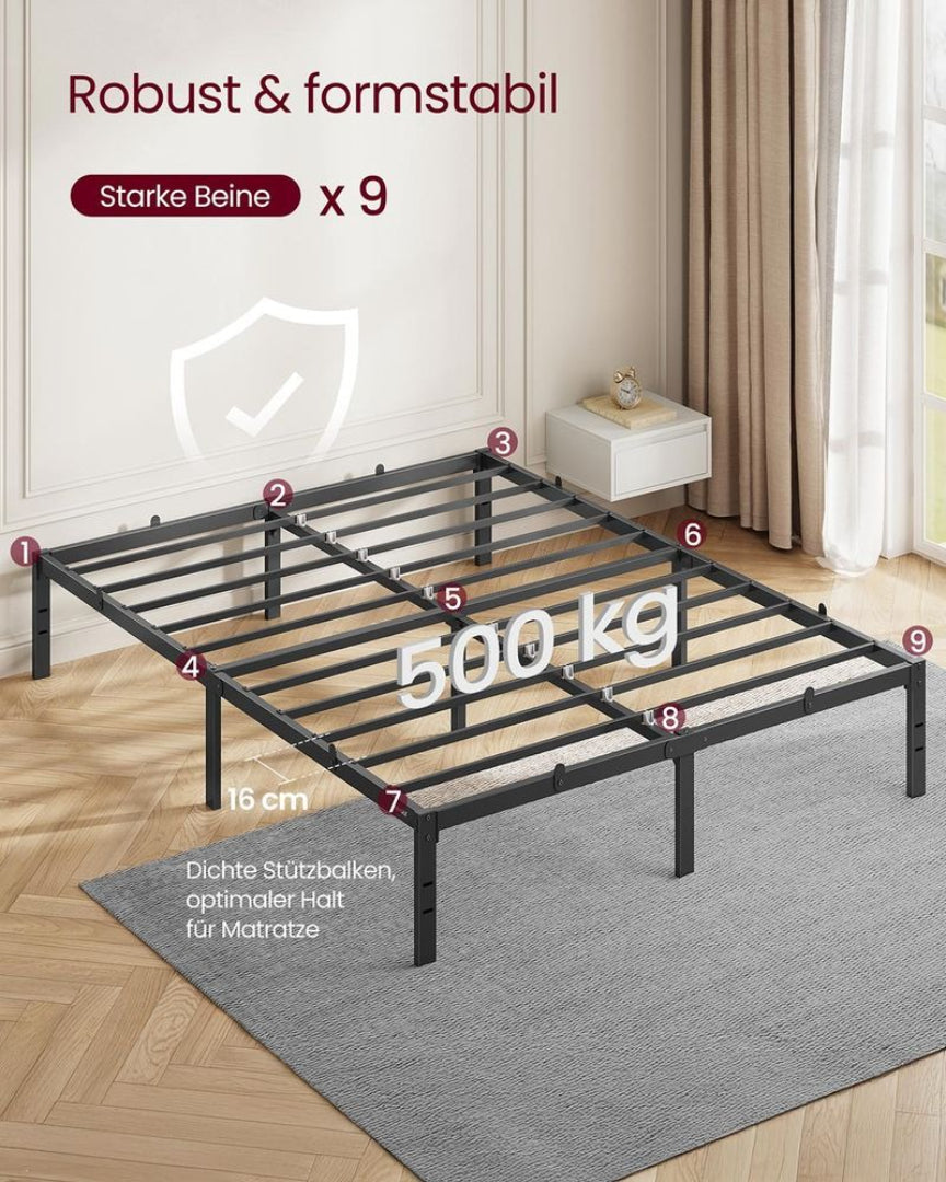 Sengeramme i metal med høj opbevaringsplads under sengen – produktvisning 6 | Noreva Home