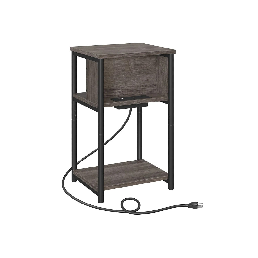Sidebord i 3 niveauer med USB-porte og stikkontakter, produktvisning 5 | Noreva Home