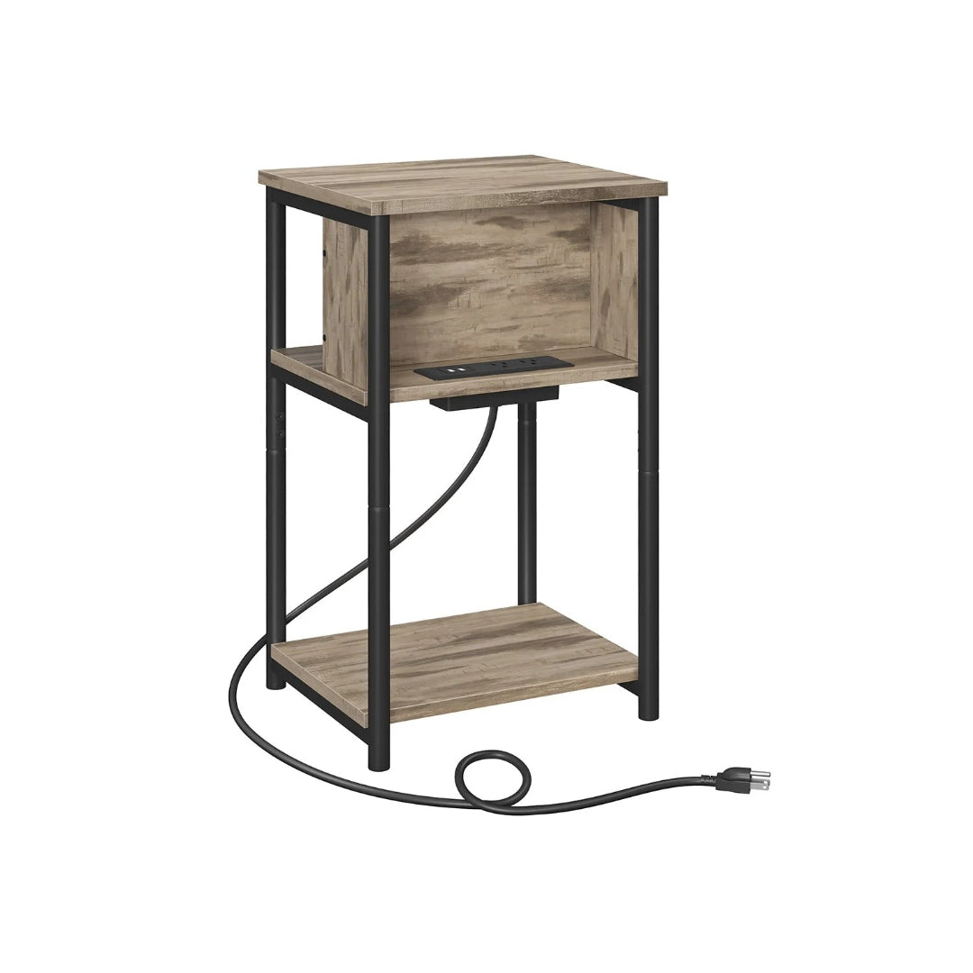 Sidebord i 3 niveauer med USB-porte og stikkontakter, produktvisning 6 | Noreva Home