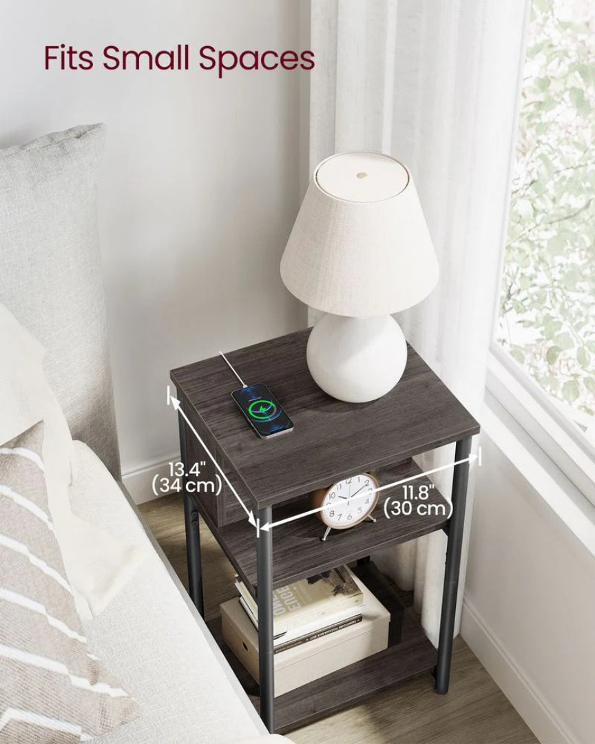 Sidebord i 3 niveauer med USB-porte og stikkontakter, produktvisning 19 | Noreva Home