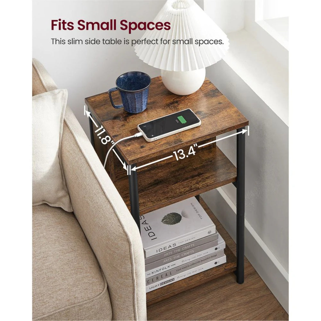 Sidebord i 3 niveauer med USB-porte og stikkontakter, produktvisning 31 | Noreva Home