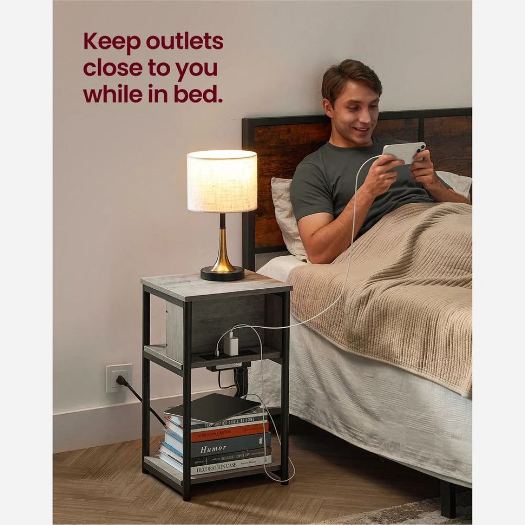 Sidebord i 3 niveauer med USB-porte og stikkontakter, produktvisning 36 | Noreva Home