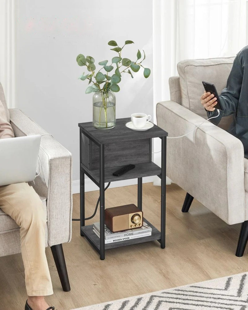 Sidebord i 3 niveauer med USB-porte og stikkontakter, produktvisning 38 | Noreva Home