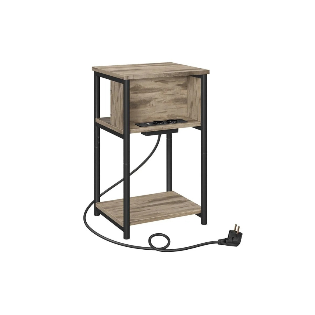Sidebord med stikkontakt og USB-porte – produktvisning 6 | Noreva Home
