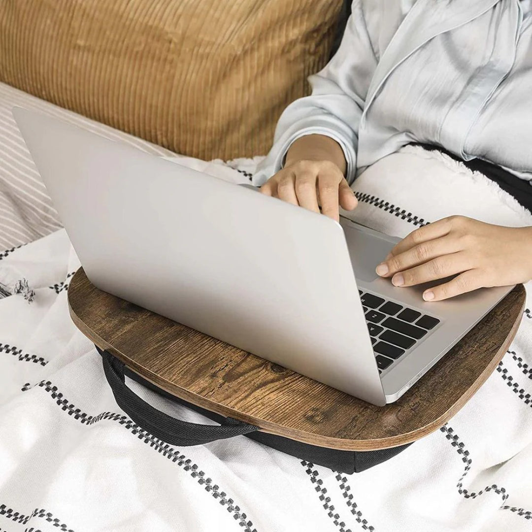Skødebord til bærbar computer med håndtag og pude, produktvisning 3 | Noreva Home