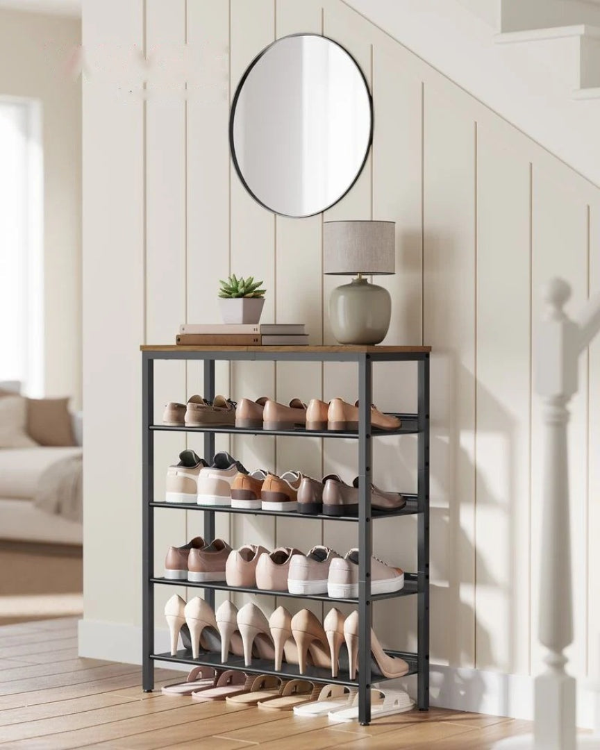 Skoreol med 5 niveauer, trådhylder og topplade, produktvisning 18 | Noreva Home