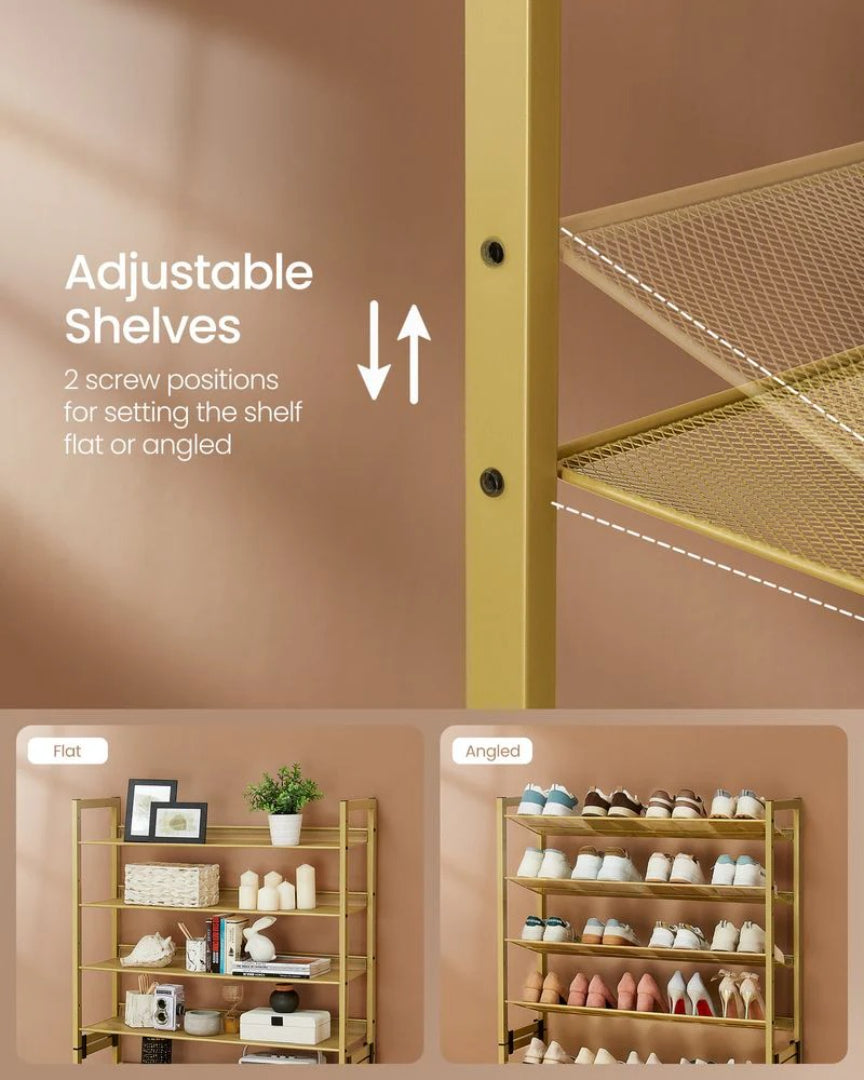 Skoreol med 8 niveauer og trådhylder i metal, stor kapacitet, produktvisning 20 | Noreva Home