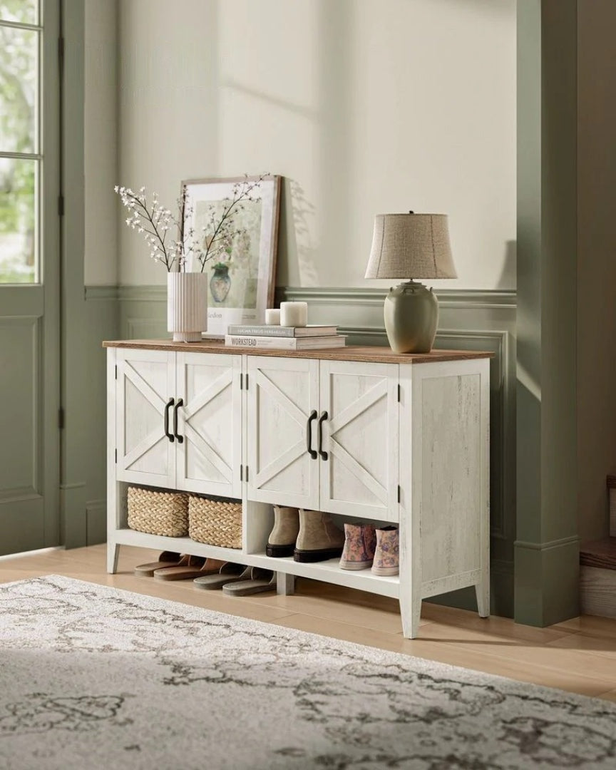 Skoskab med 3 niveauer i landlig stil og justerbar hylde, produktvisning 3 | Noreva Home
