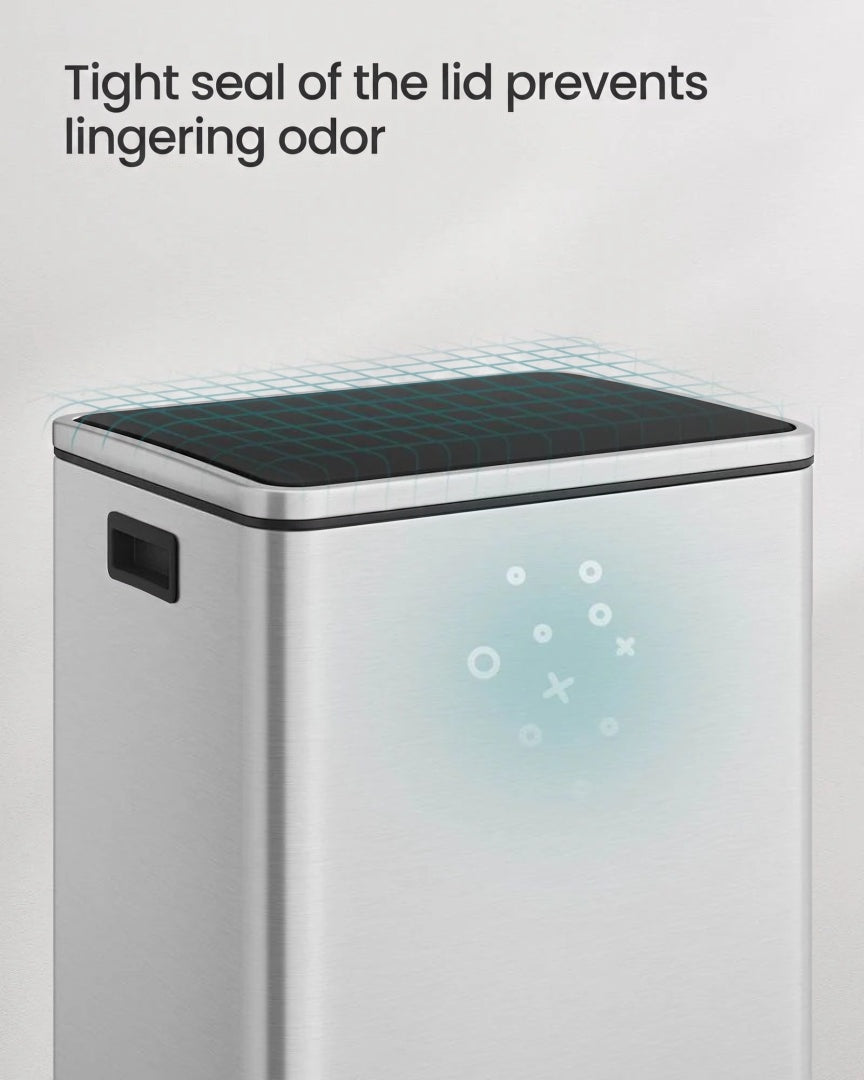 Skraldespand på 13 gallon med pedal, soft close-låg og medfølgende poser, produktvisning 21 | Noreva Home