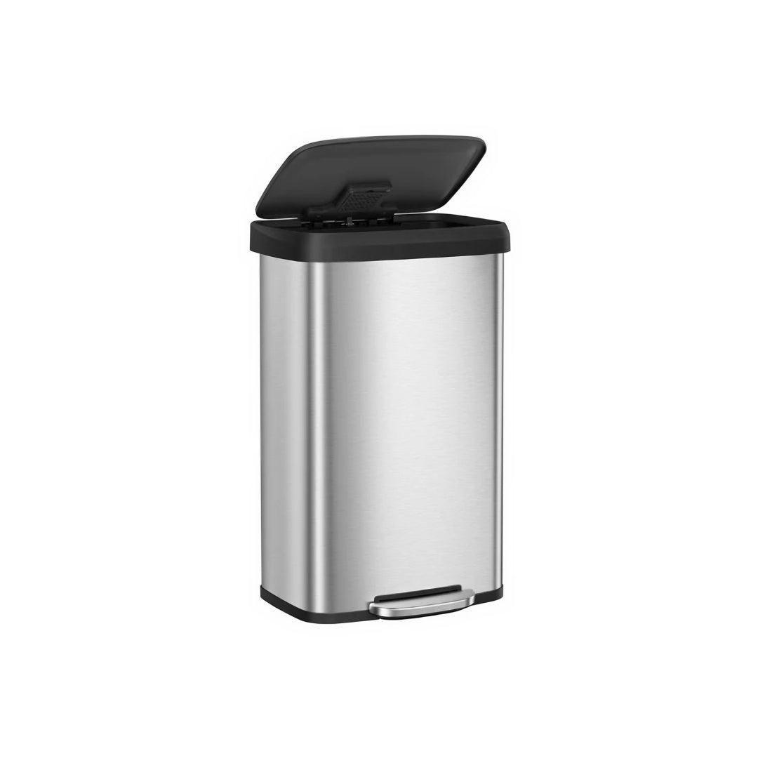 Skraldespand til køkken i rustfrit stål, 21 gallon, med pedal og soft close-låg, produktvisning 1 | Noreva Home