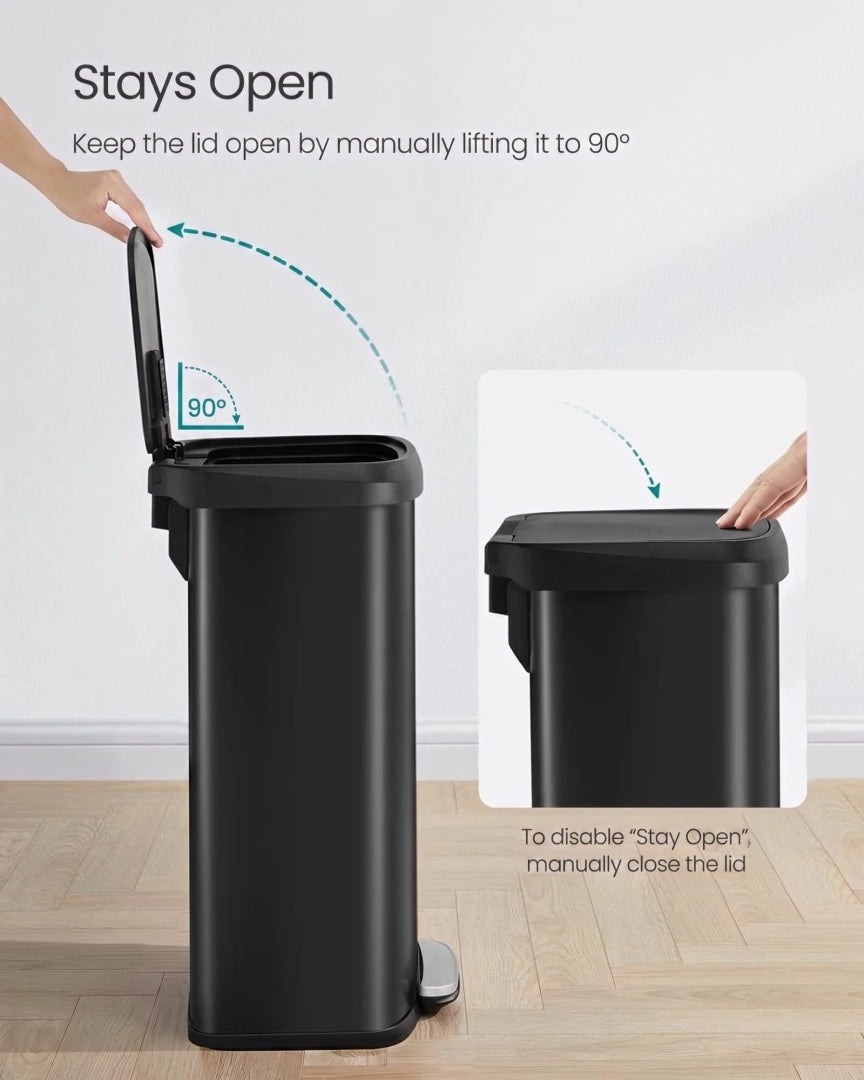 Skraldespand til køkken i rustfrit stål, 21 gallon, med pedal og soft close-låg, produktvisning 11 | Noreva Home