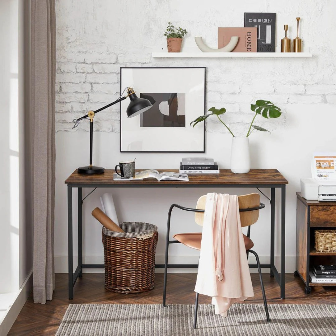 Skrivebord til hjemmekontor, 55 in bredt, med metalstel, produktvisning 2 | Noreva Home