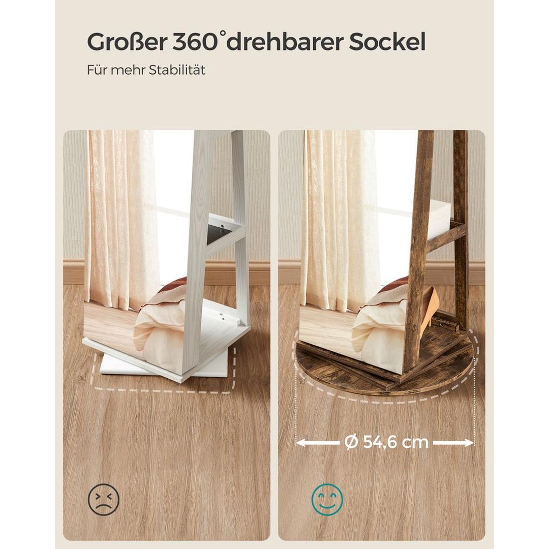 Smykkeskab med Spejl – Stående Opbevaringsskab til Smykker og Tilbehør – produktvisning 18 | Noreva Home