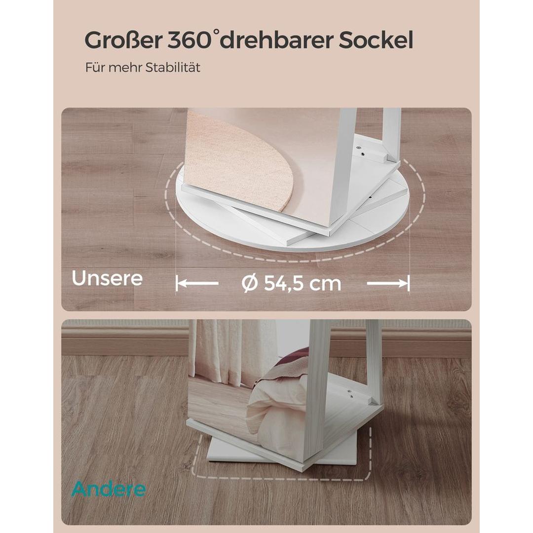 Smykkeskab med Spejl – Stående Opbevaringsskab til Smykker og Tilbehør – produktvisning 25 | Noreva Home