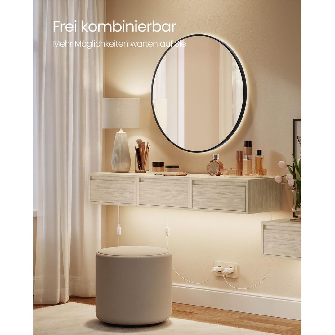 Svævende Natbord med Belysning i 3 Lysfarver – Vægmonteret Sengebordsmøbel til Soveværelset – produktvisning 15 | Noreva Home