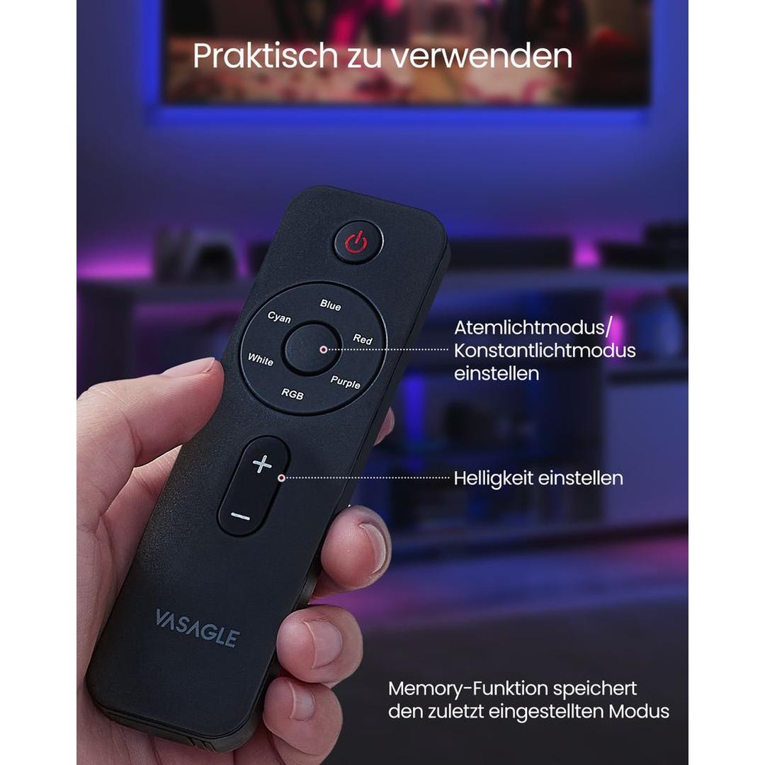 TV-bord med LED-belysning og Justerbare Opbevaringsrum – Moderne Opbevaringsskab til Stuen – produktvisning 7 | Noreva Home