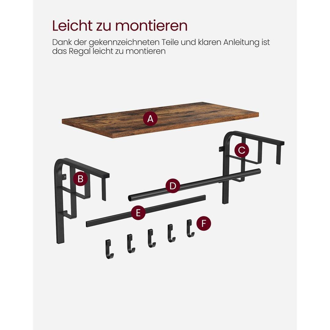 Vægknagerække i Industriel Stil – Metalgarderobe til Entré eller Hall – produktvisning 15 | Noreva Home