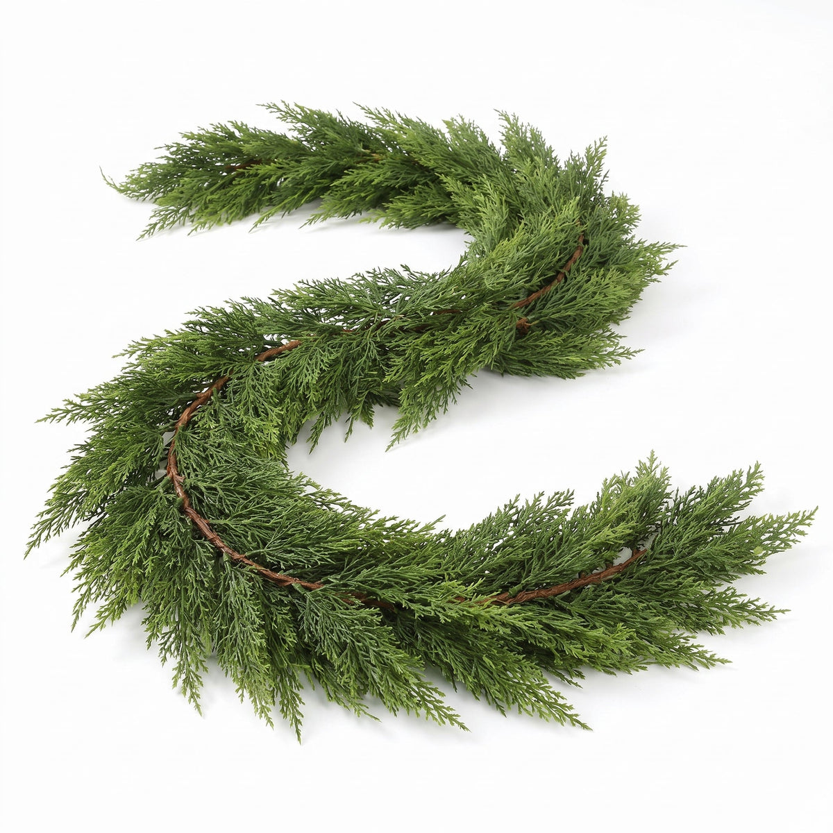 Kunstig juleguirlande med cedergrønt, 183 cm, billede 8
