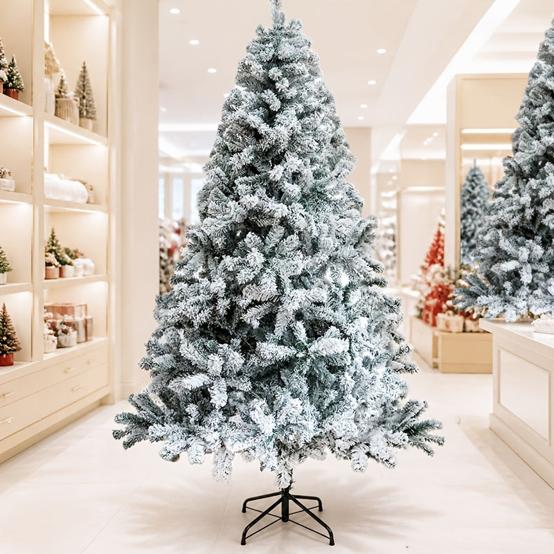Kunstigt juletræ med sne uden lys, billede 8