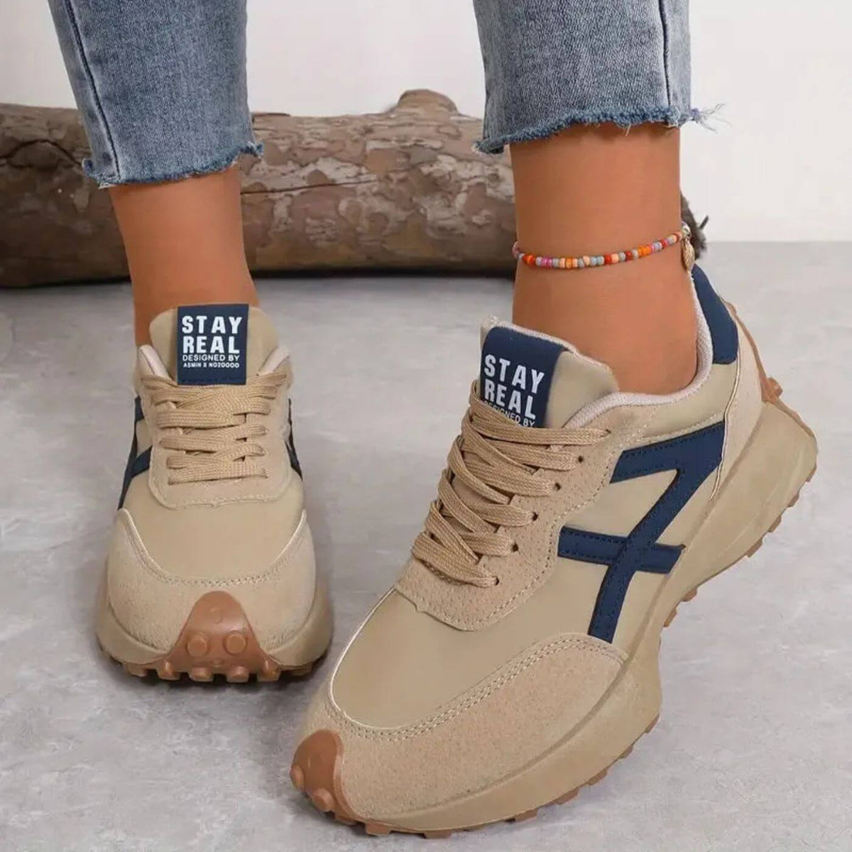 Lette komfortsneakers til damer med polstret indersål, billede 4