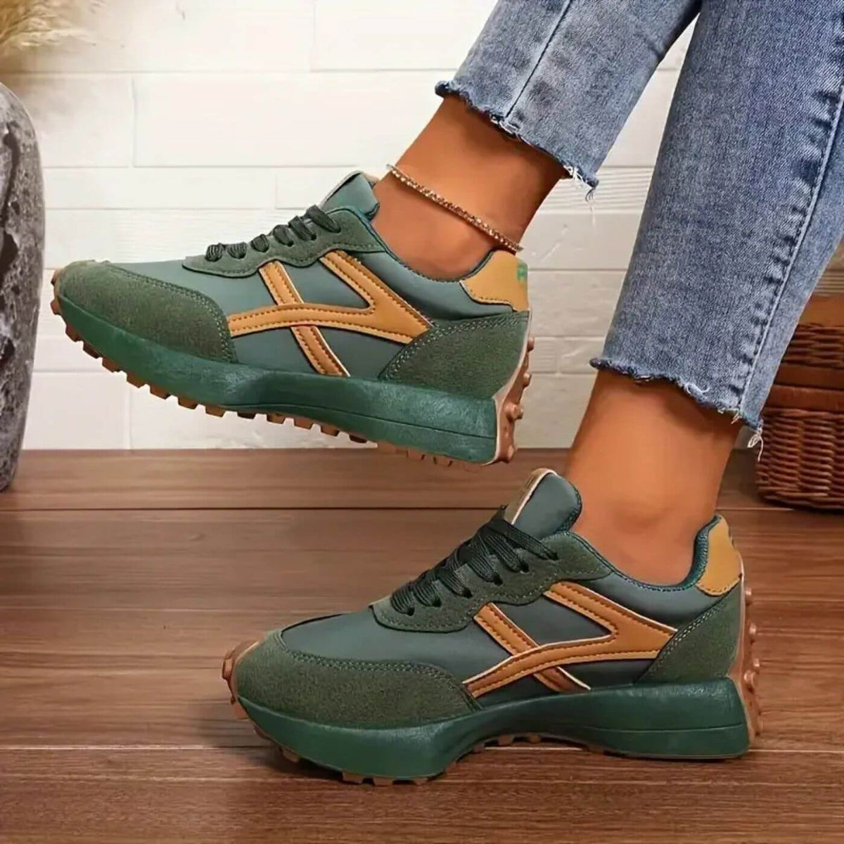 Lette komfortsneakers til damer med polstret indersål, billede 5