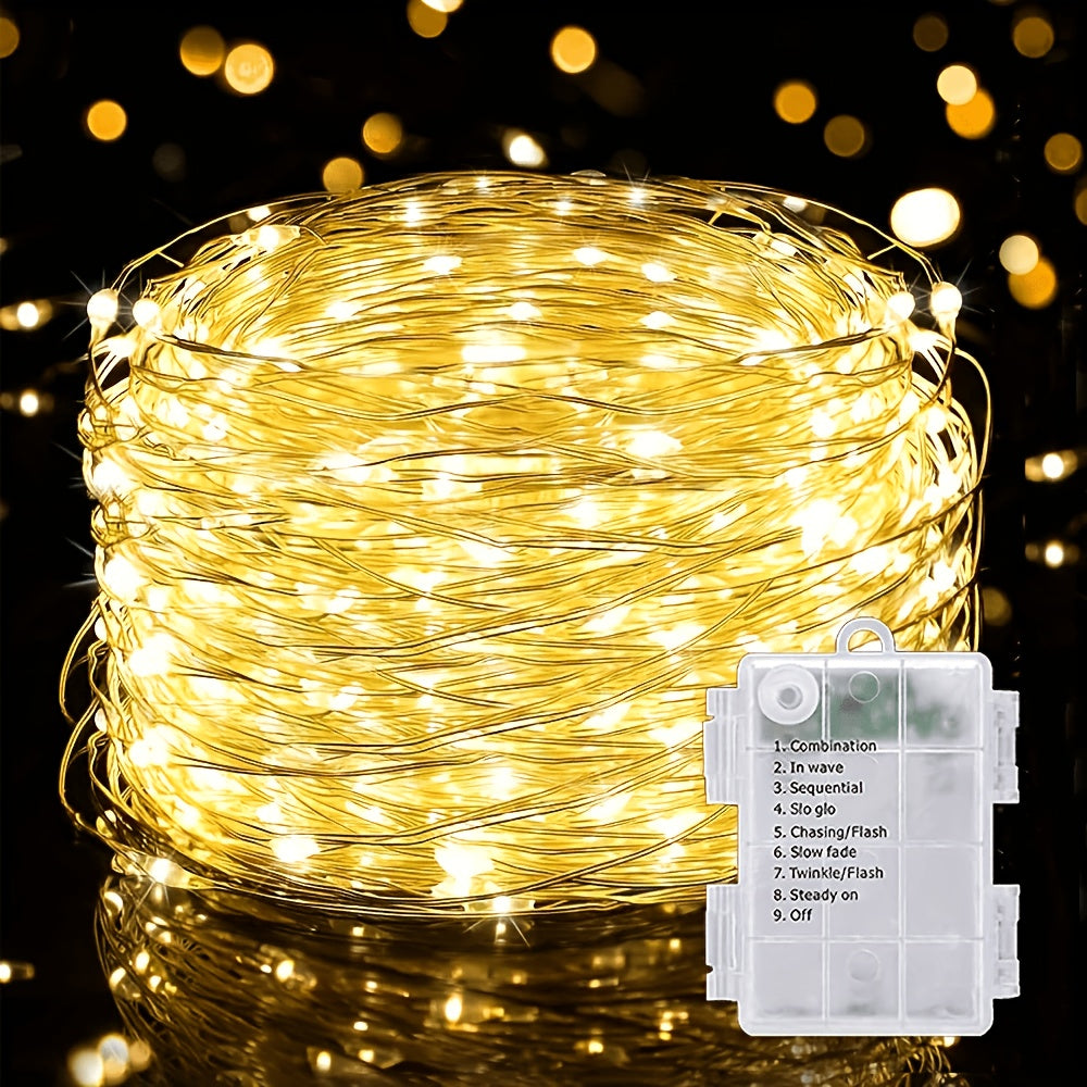 Lyskæde med kobbertråd og mini LED, billede 1