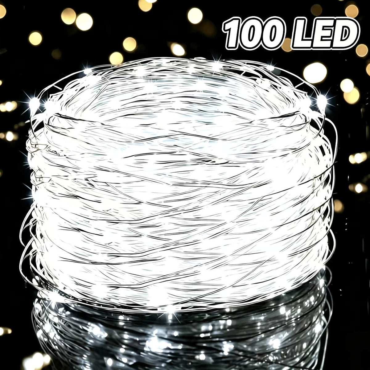 Lyskæde med kobbertråd og mini LED, billede 15