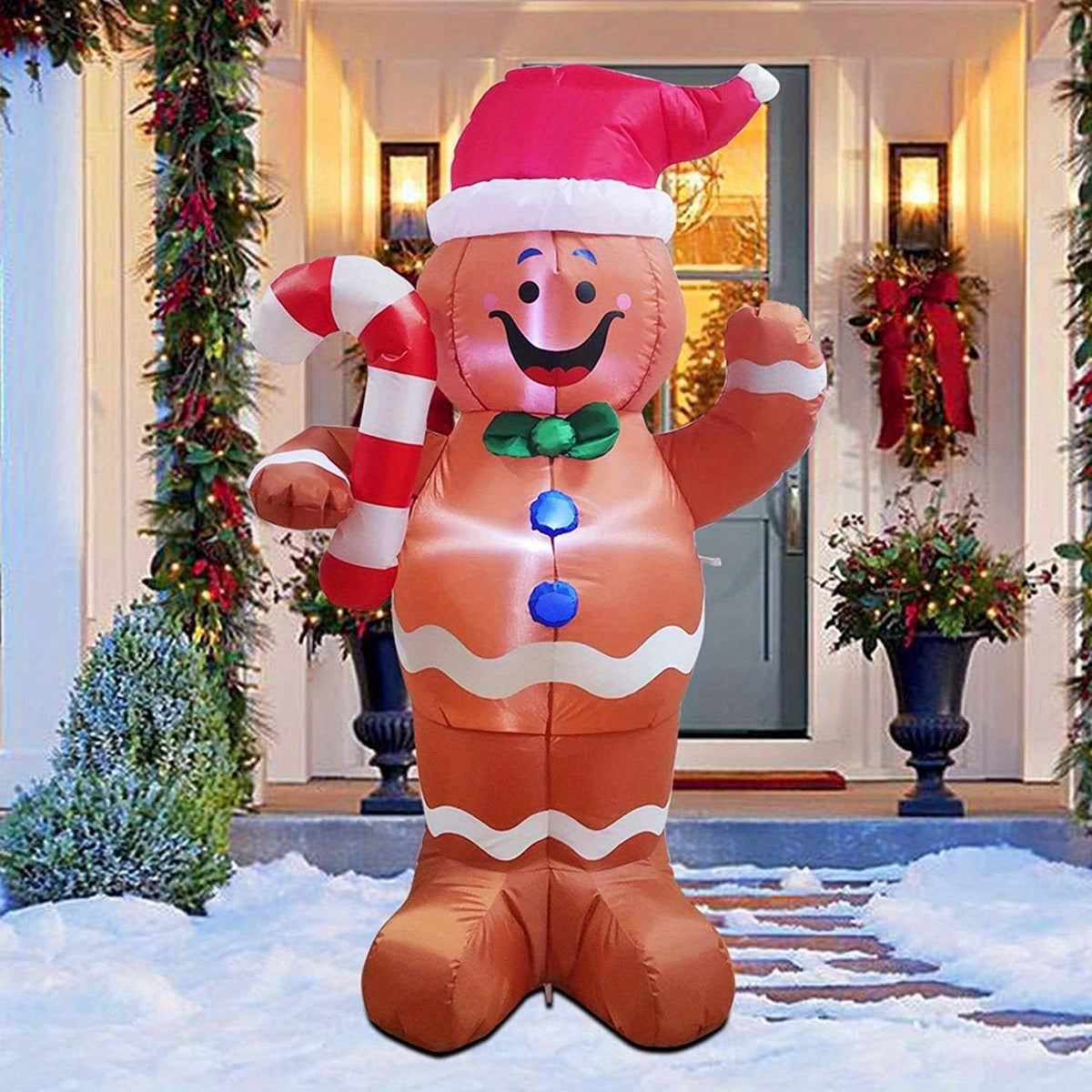 Oppustelig peberkagemand 152 cm med LED-lys, billede 6