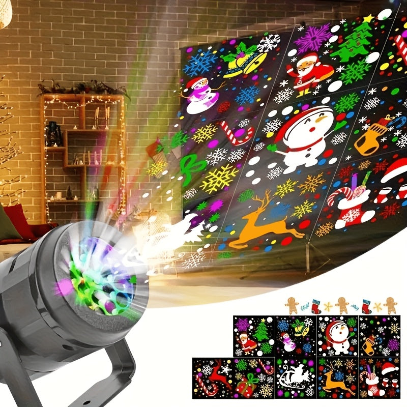 Projektorlampe med farvede mønstre til jul, billede 11