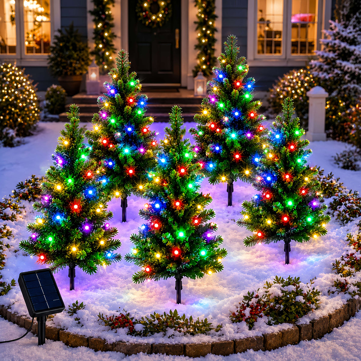 Solcellelampe formet som lille juletræ, billede 7