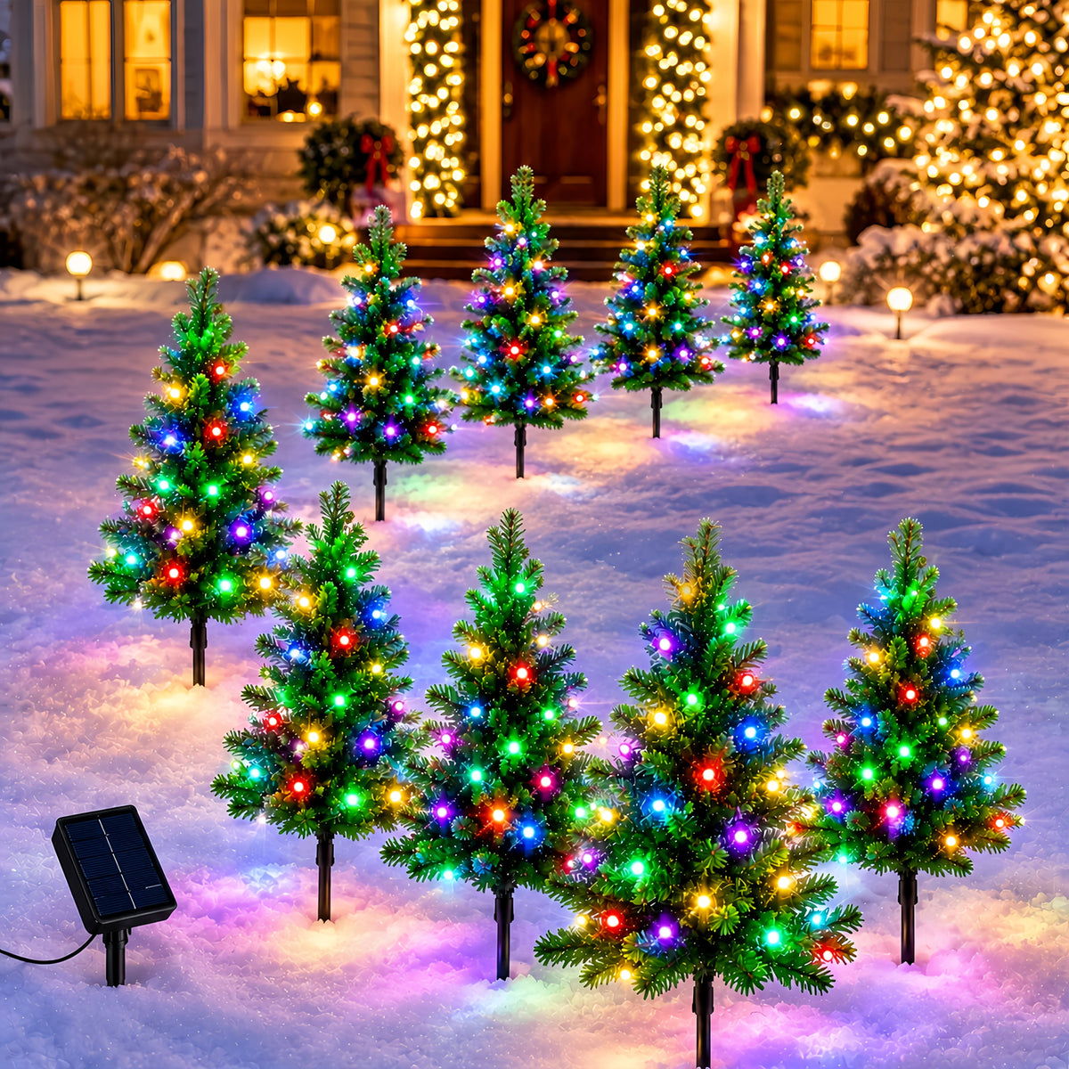 Solcellelampe formet som lille juletræ, billede 8