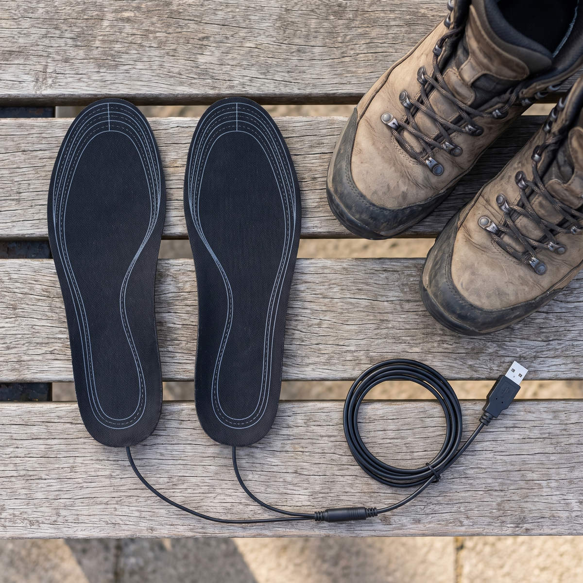 Opvarmede indlægssåler med USB – billede 6