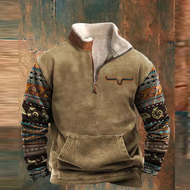 PRÆRIEFELT fleecepullover til herrer – billede 3