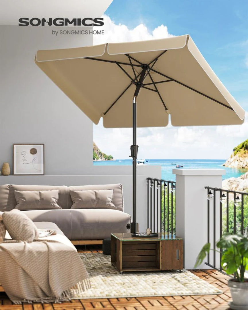 Rektangulær parasol til terrasse med tilt og UV-beskyttelse