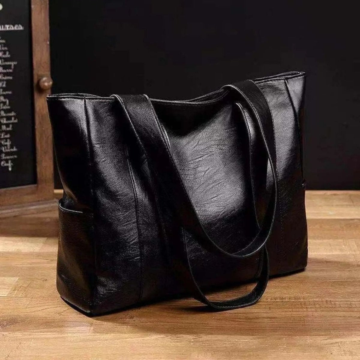 RETROVIK elegant skuldertaske i læderlook – billede 3